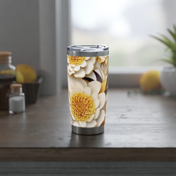 Golden Bloom Tumbler – 20oz Vagabond of Stylish Sustainability - Image 4