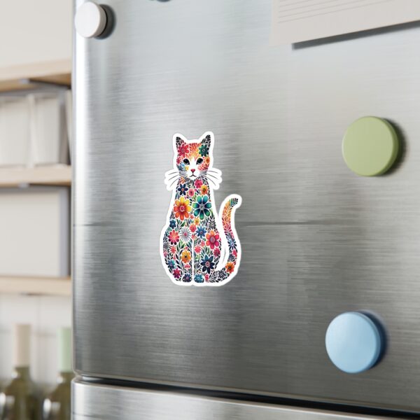 Floral Cat Vinyl Decal - Image 7