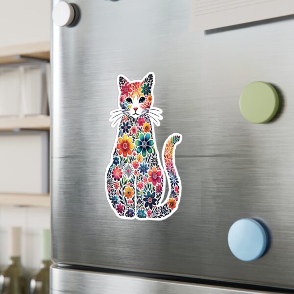 Floral Cat Vinyl Decal - Image 11