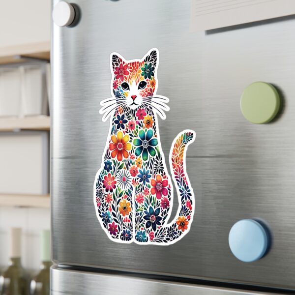 Floral Cat Vinyl Decal - Image 15