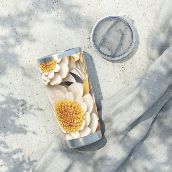 Golden Bloom Tumbler – 20oz Vagabond of Stylish Sustainability - Image 5