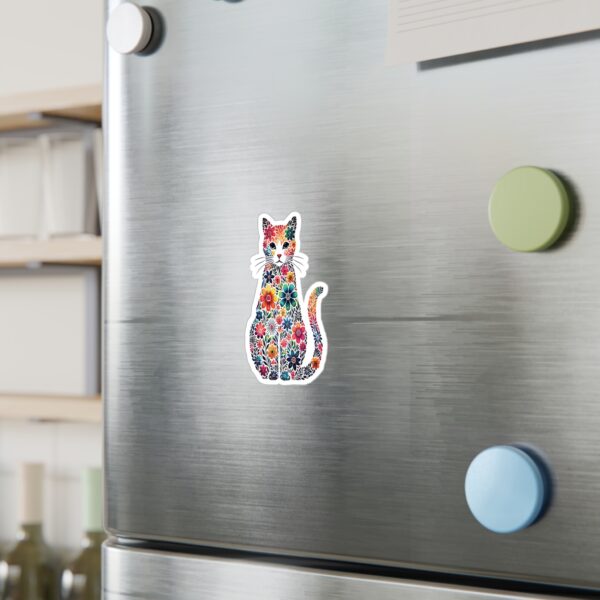 Floral Cat Vinyl Decal - Image 3